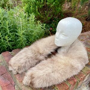 Fluffy Fox Fur Big Collar Wrap or Stole Rocker Chic